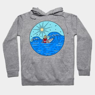 Summer Surfboard Beach Hoodie